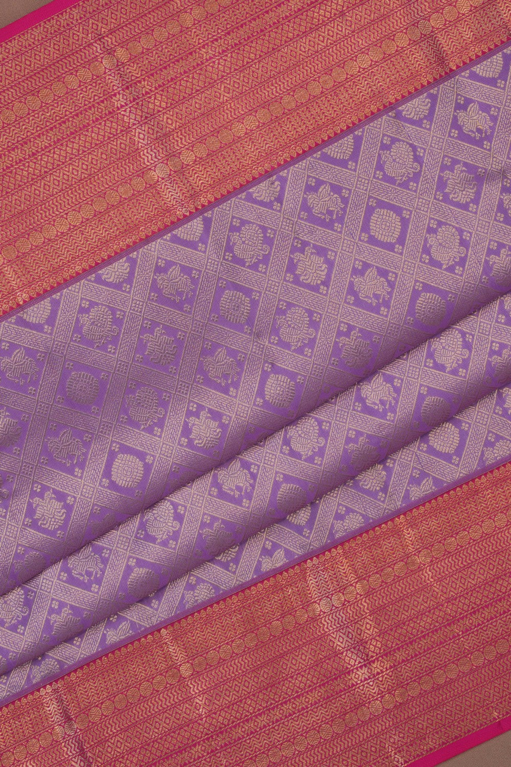 Kanchipattu Brocade Purple Saree