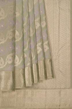 Image of Kanchipattu Brocade Pastel Green Saree