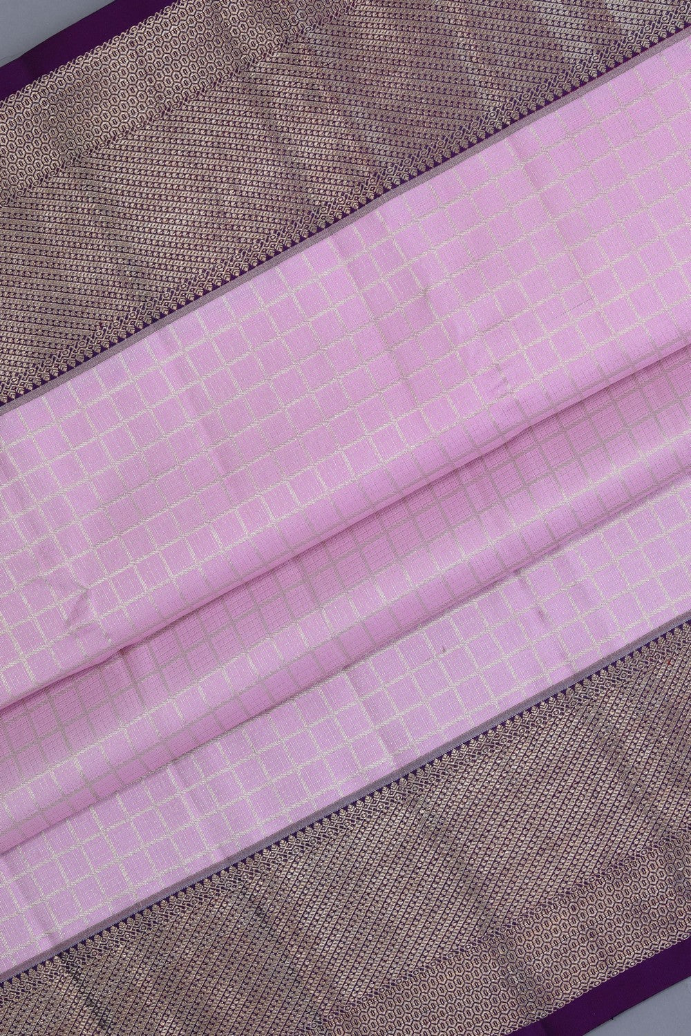 Kanchipattu Kattam Pink Saree