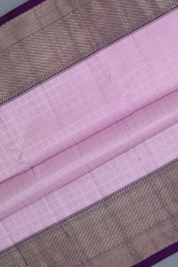 Image of Kanchipattu Kattam Pink Saree