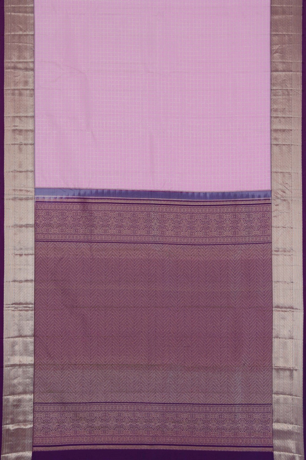 Kanchipattu Kattam Pink Saree