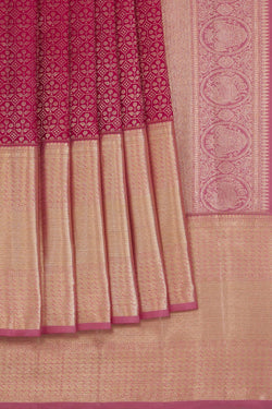 Image of Kanchipattu Brocade Pink Saree