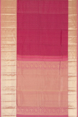 Image of Kanchipattu Brocade Pink Saree