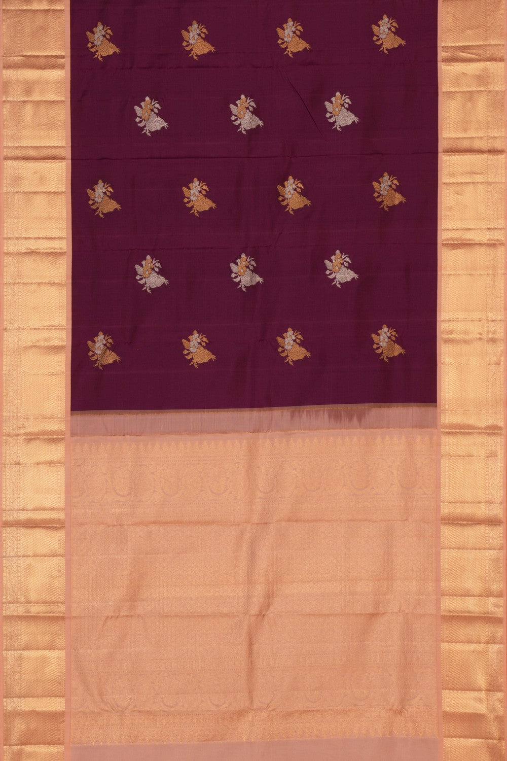 Kanchipattu Violet Saree