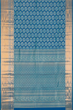 Image of Kanchipattu Brocade Blue Saree