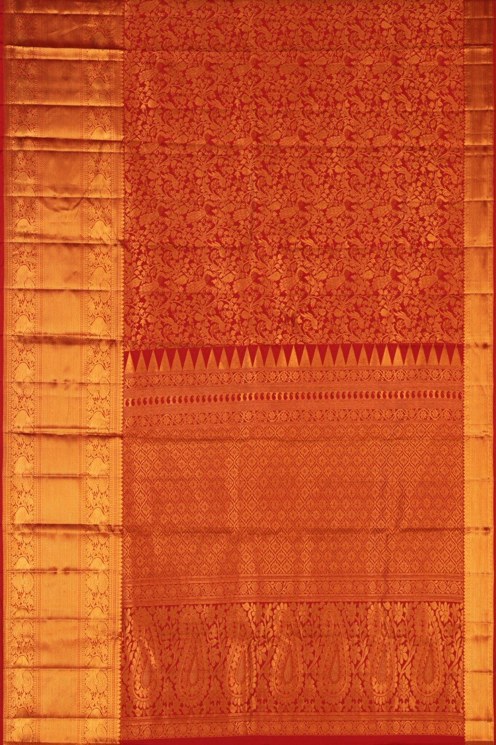 Kanchipattu Brocade Red Saree