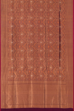 Image of Banarasi Silk Brocade Violet Saree