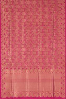 Image of Banarasi Katan Silk Pink Saree