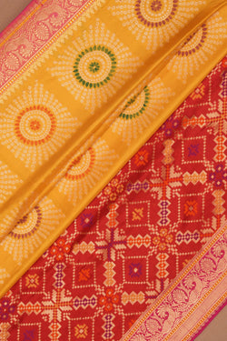 Image of Banarasi Silk Yellow Saree