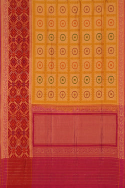 Image of Banarasi Silk Yellow Saree