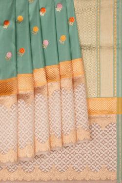 Image of Banarasi Silk Sea Green Saree