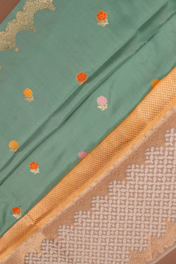 Image of Banarasi Silk Sea Green Saree