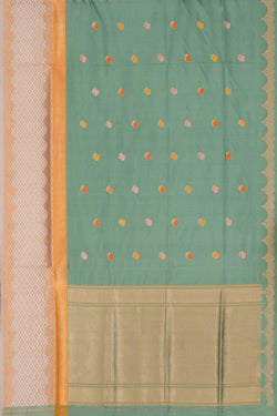 Image of Banarasi Silk Sea Green Saree