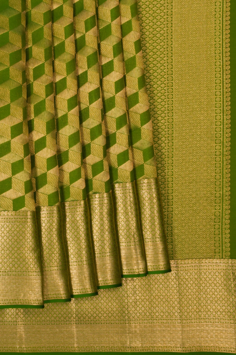 Kanchipattu Brocade Green Saree