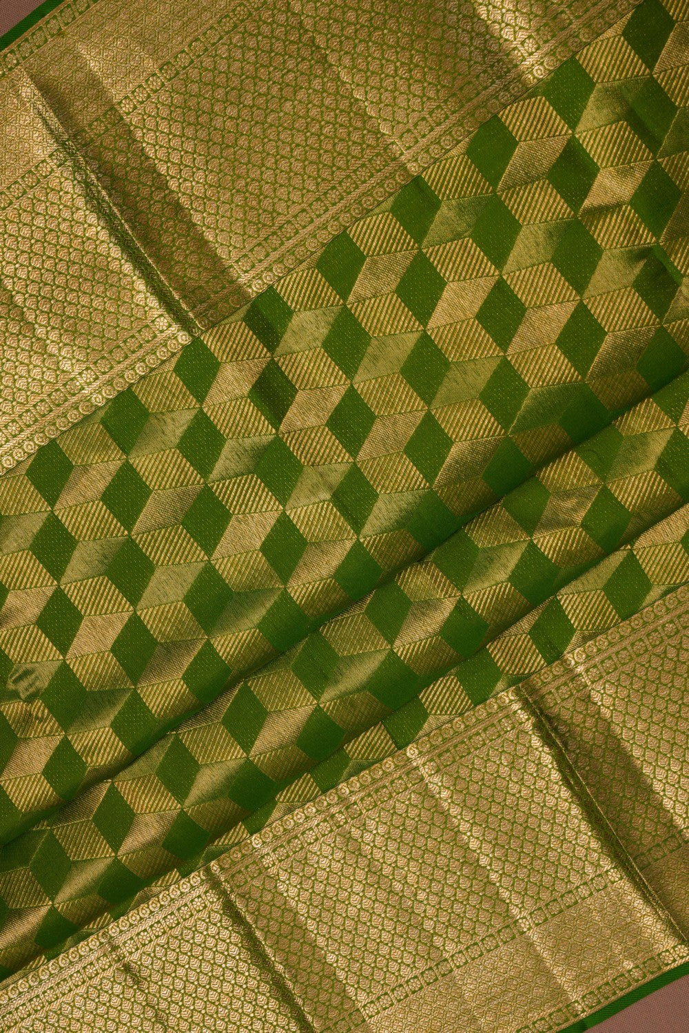 Kanchipattu Brocade Green Saree