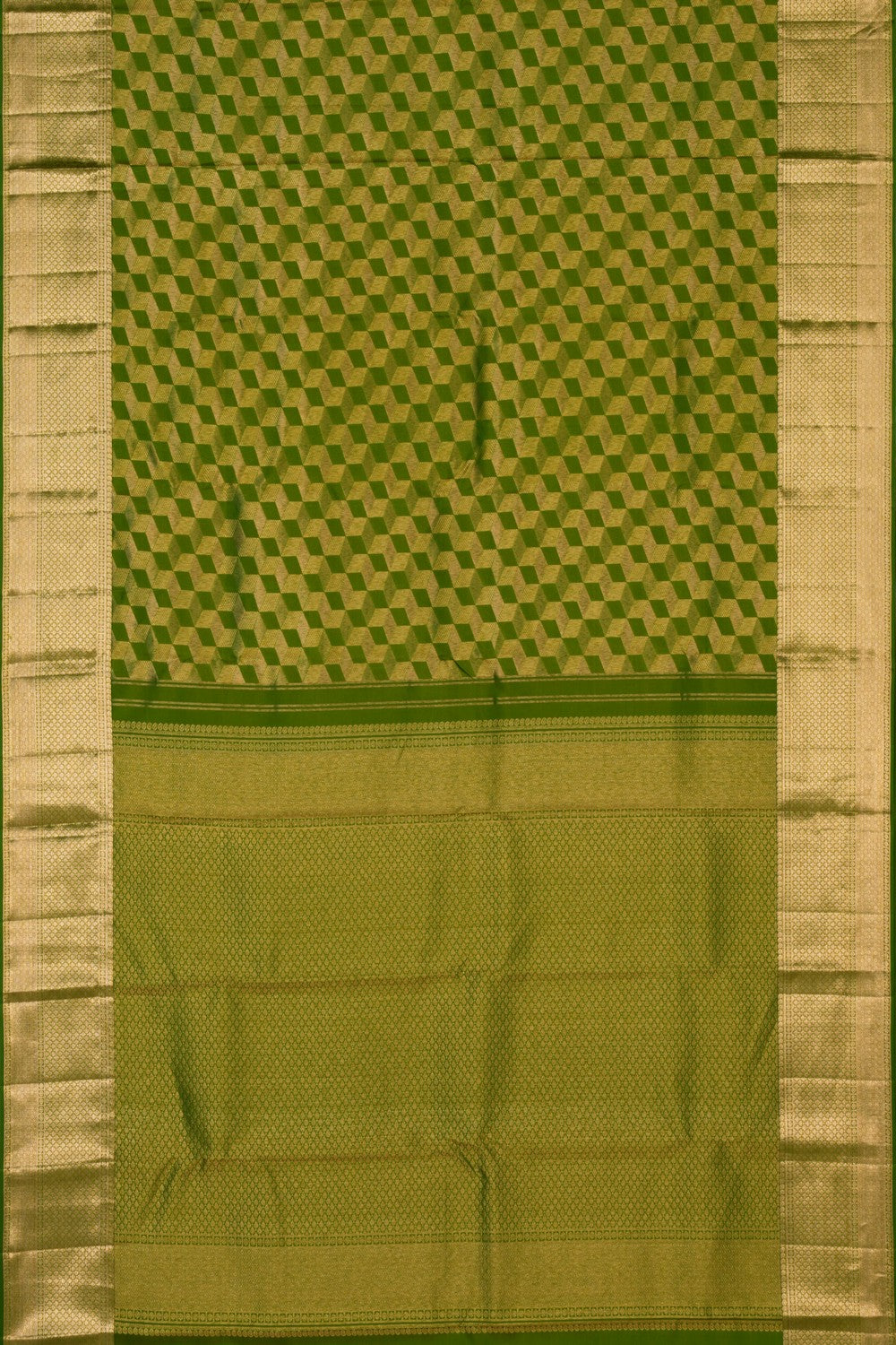 Kanchipattu Brocade Green Saree