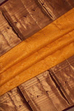 Image of Kanchipattu Brocade Yellow Saree