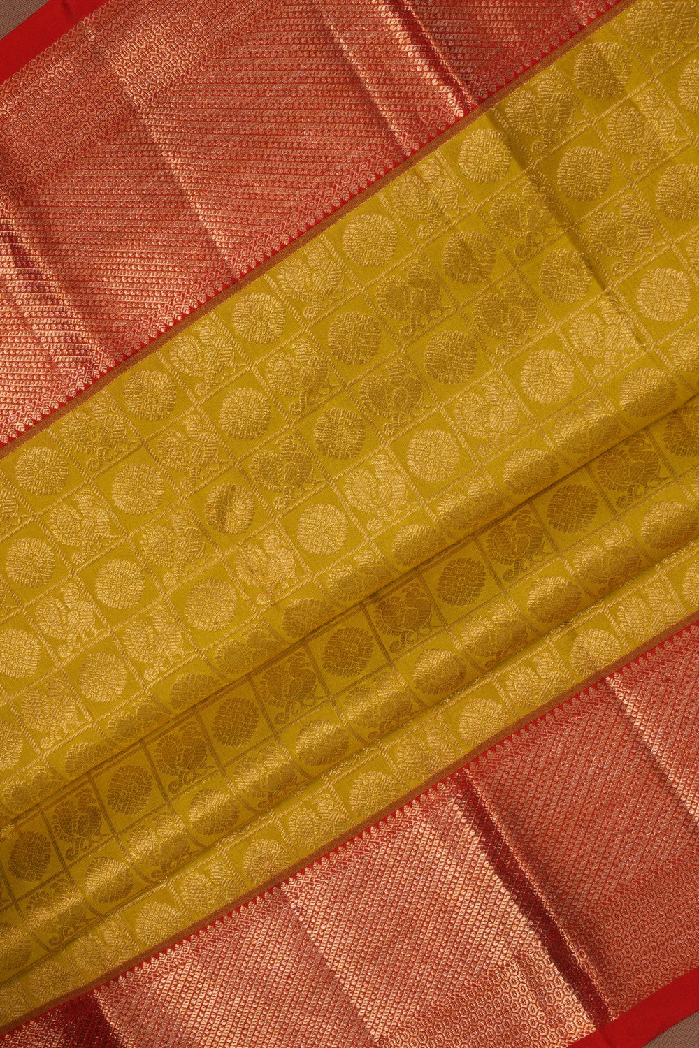 Kanchipattu Brocade Spring Green Saree