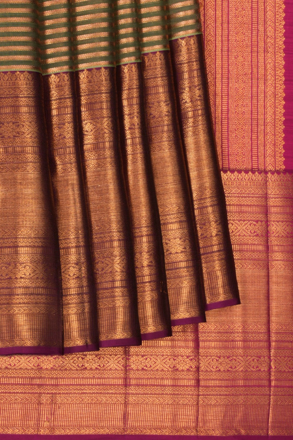 Kanchipattu Sage Green Saree