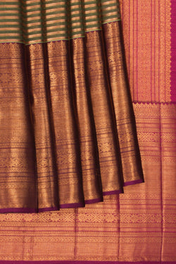 Image of Kanchipattu Sage Green Saree