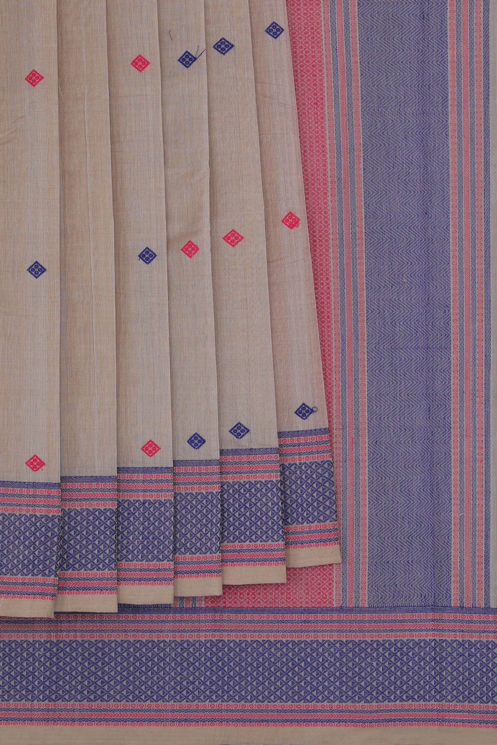 Kanchi Cotton Beige Saree