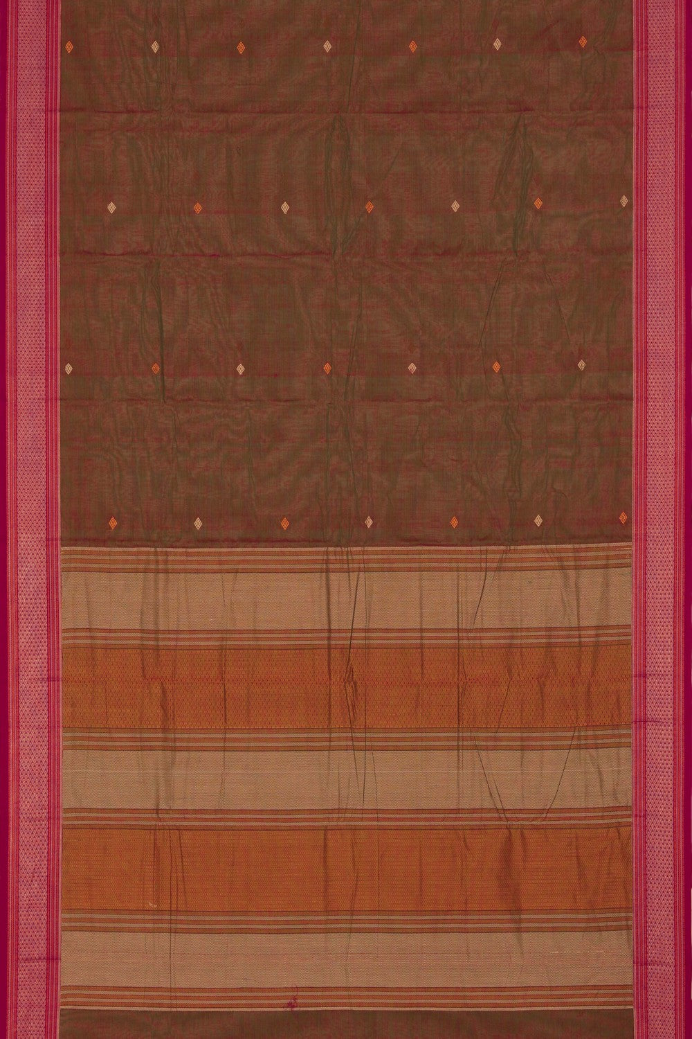 Image of Kanchi Cotton Green Saree