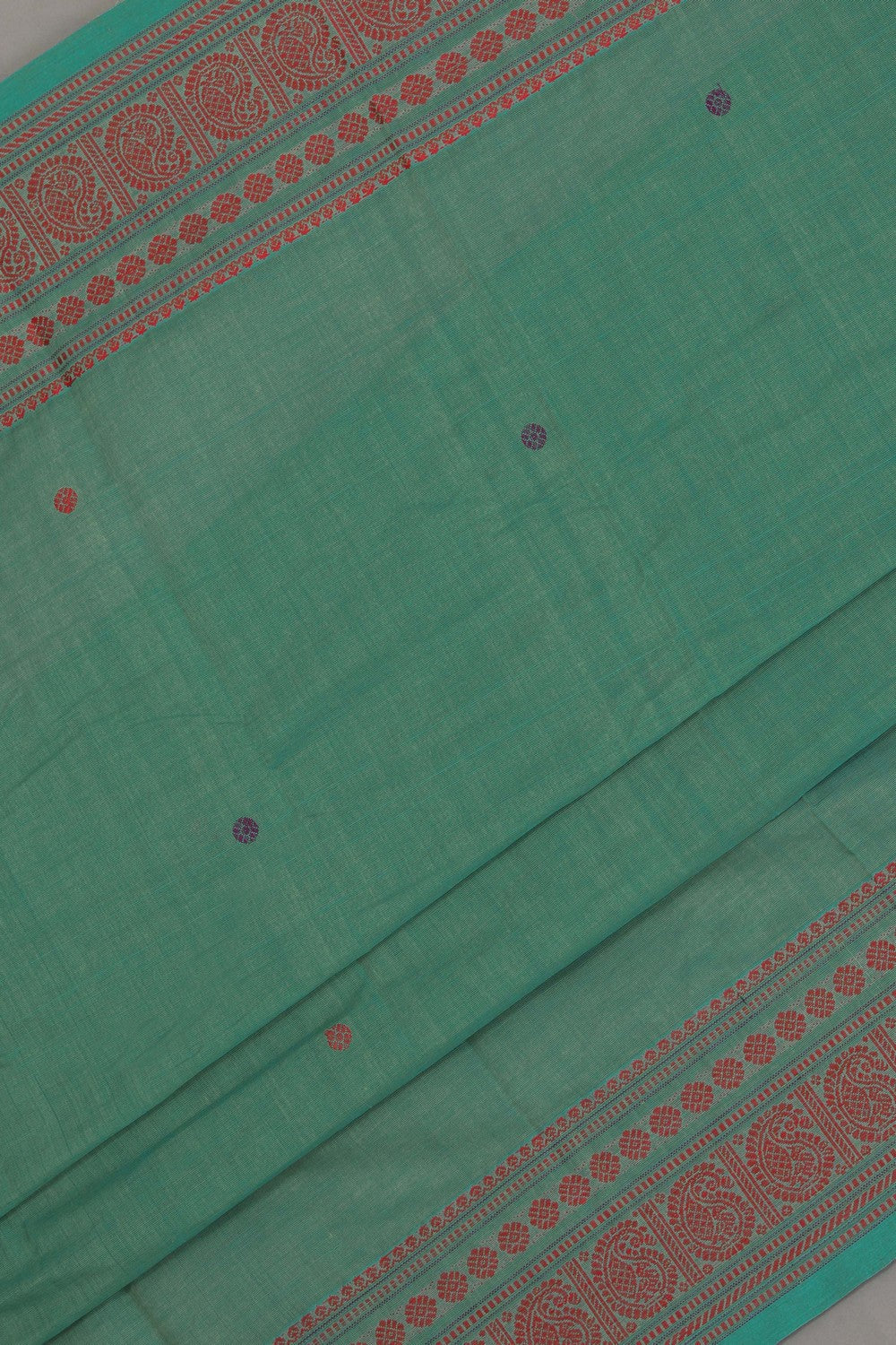 Kanchi Cotton Sage Green Saree