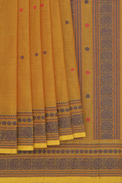 Image of Kanchi Cotton Mustard Saree