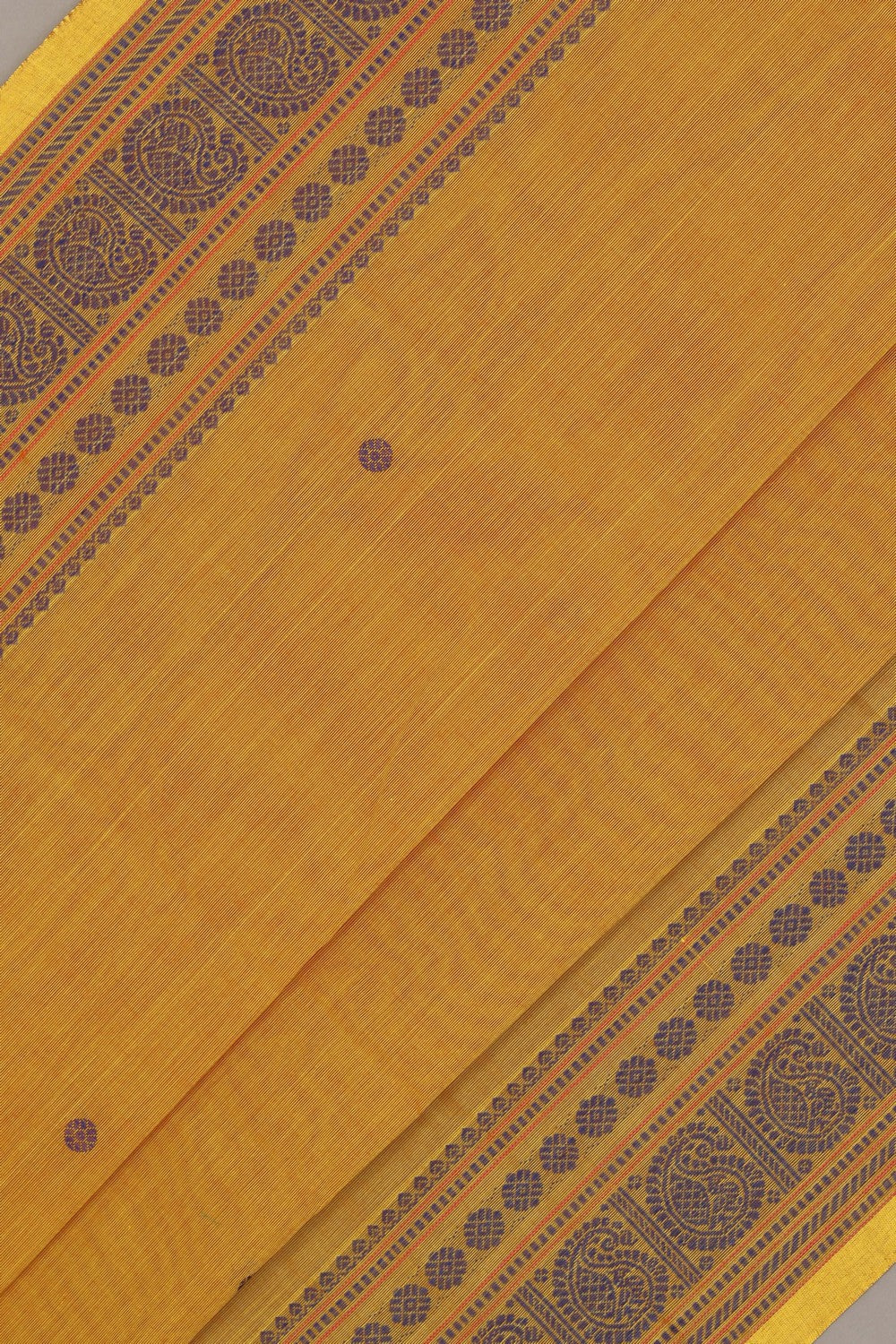 Kanchi Cotton Mustard Saree