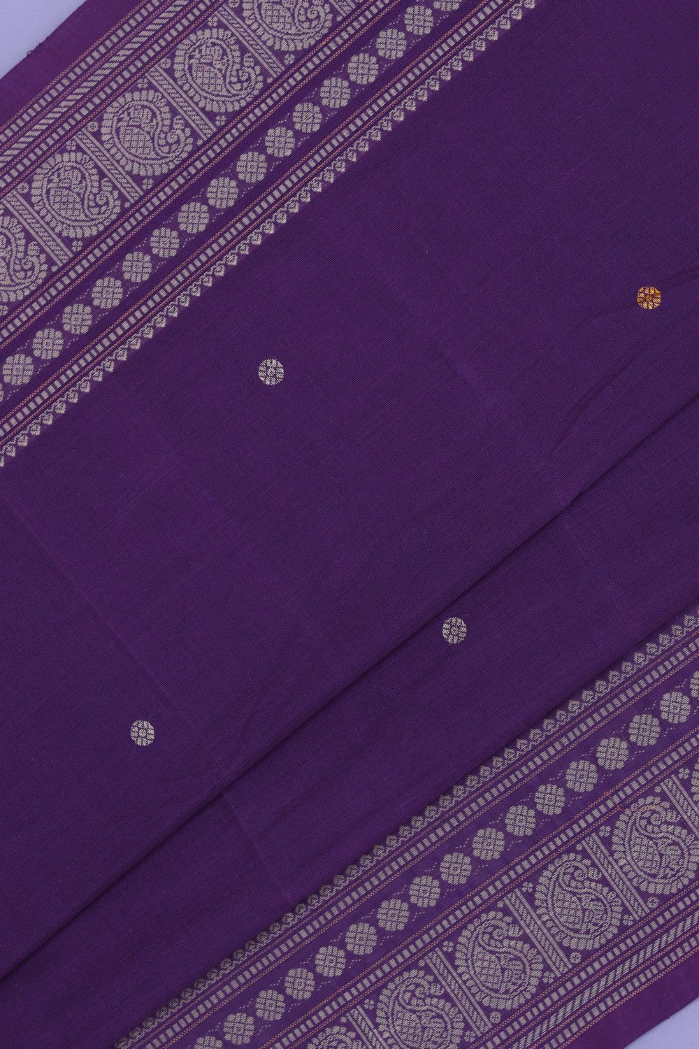 Kanchi Cotton Purple Saree