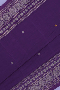 Image of Kanchi Cotton Purple Saree