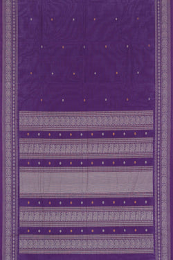 Image of Kanchi Cotton Purple Saree