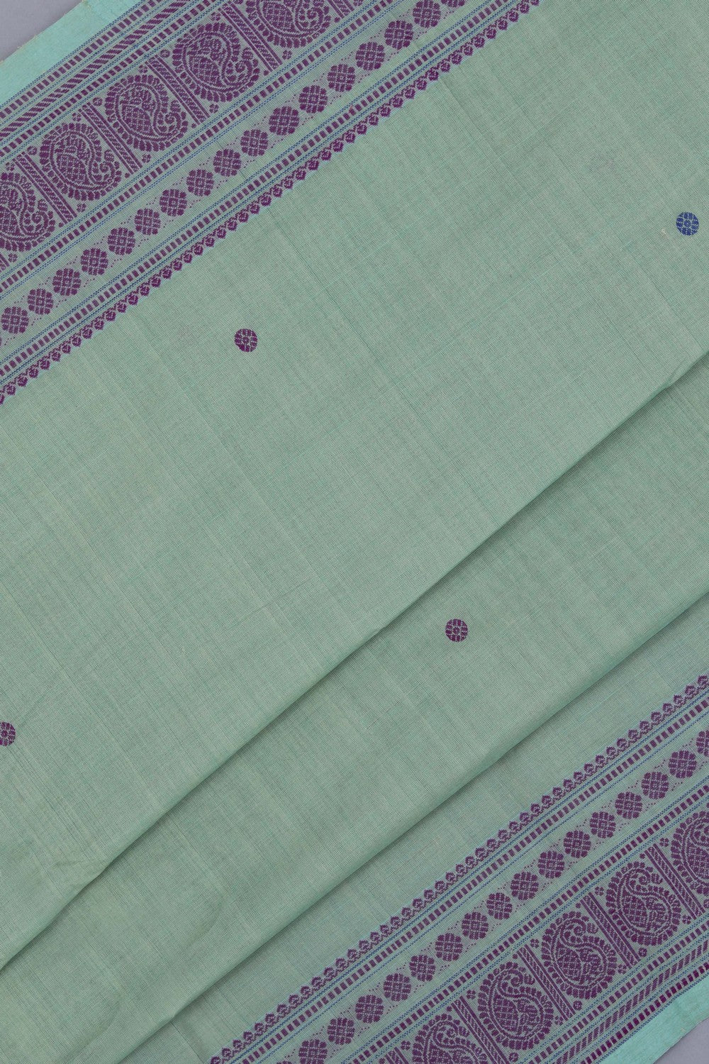 Kanchi Cotton Sage Green Saree