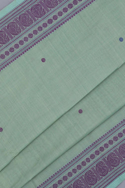 Image of Kanchi Cotton Sage Green Saree