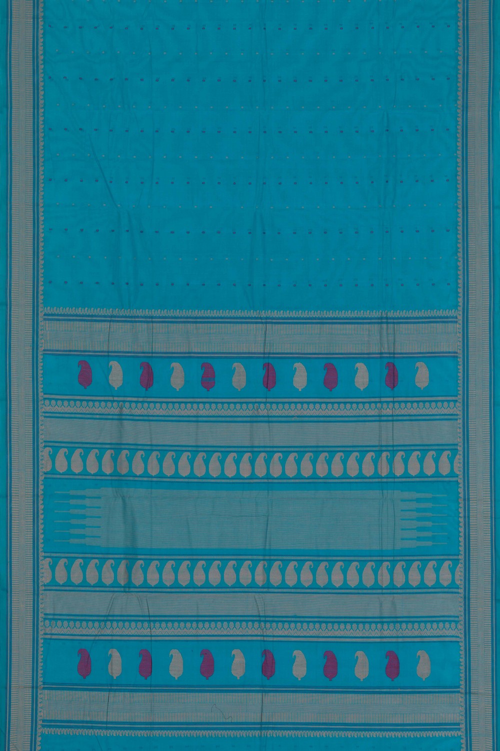 Kanchi Cotton Blue Saree