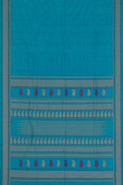 Image of Kanchi Cotton Blue Saree