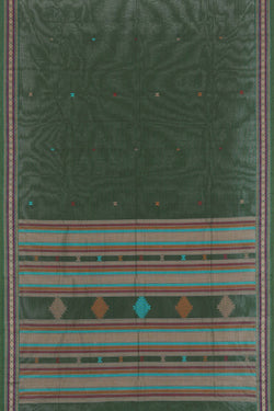 Image of Kanchi Cotton Bottle Green Saree