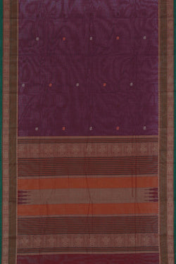 Image of Kanchi Cotton Maroon Saree