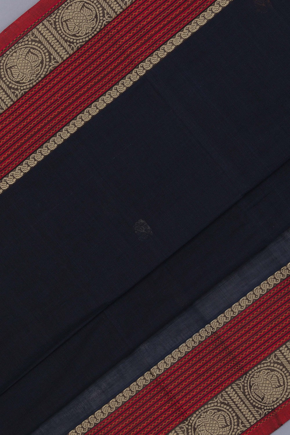 Kanchi Cotton Navy Blue Saree