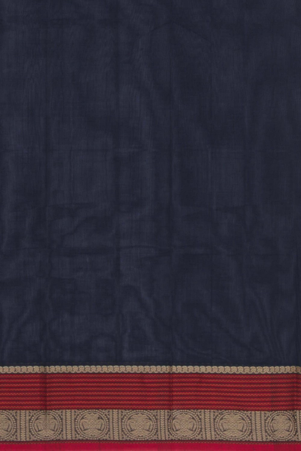 Kanchi Cotton Navy Blue Saree