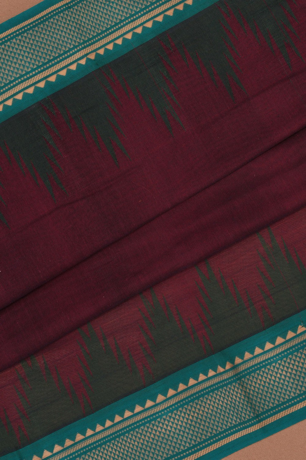 Image of Kanchi Cotton Plum Purple Saree