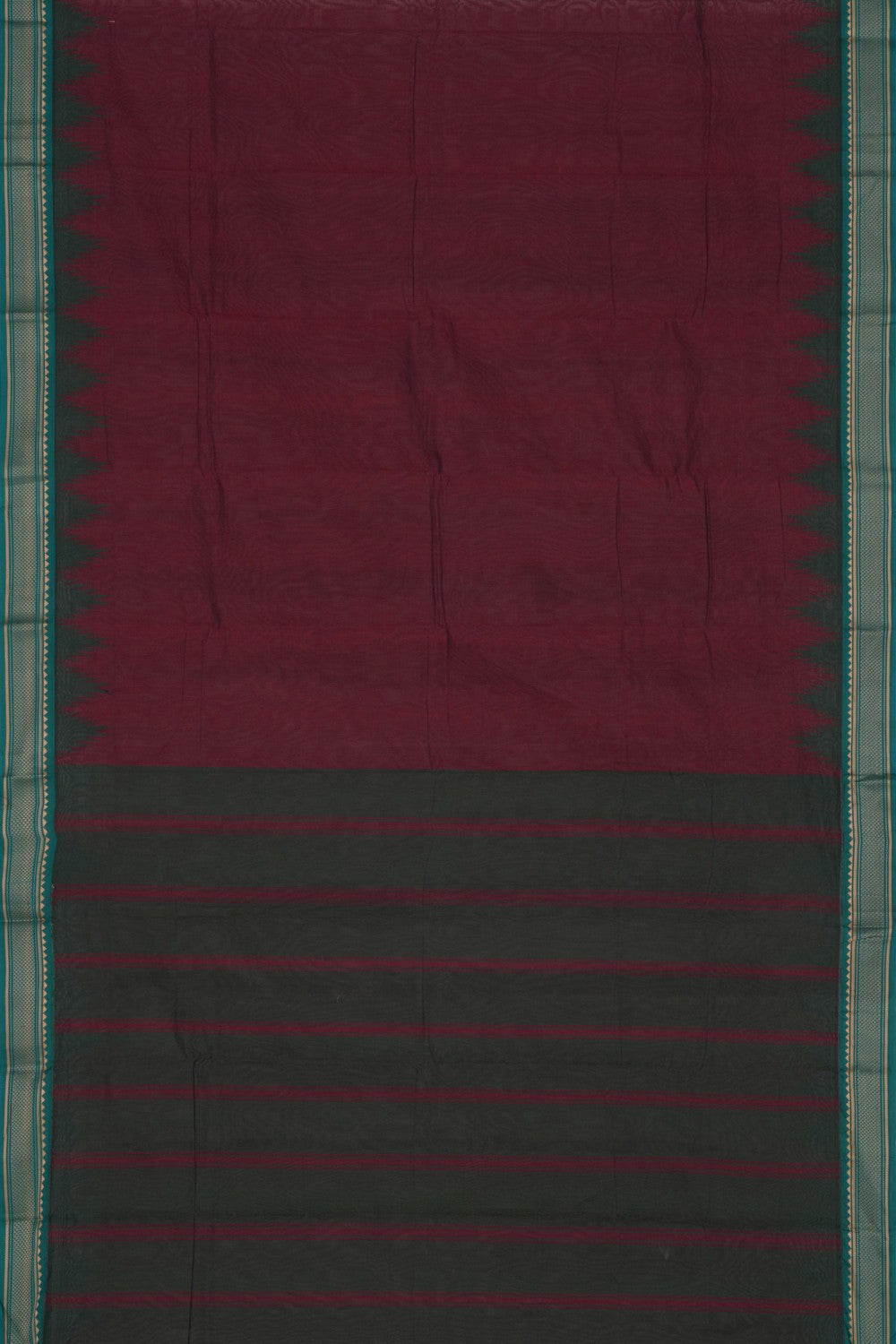 Image of Kanchi Cotton Plum Purple Saree