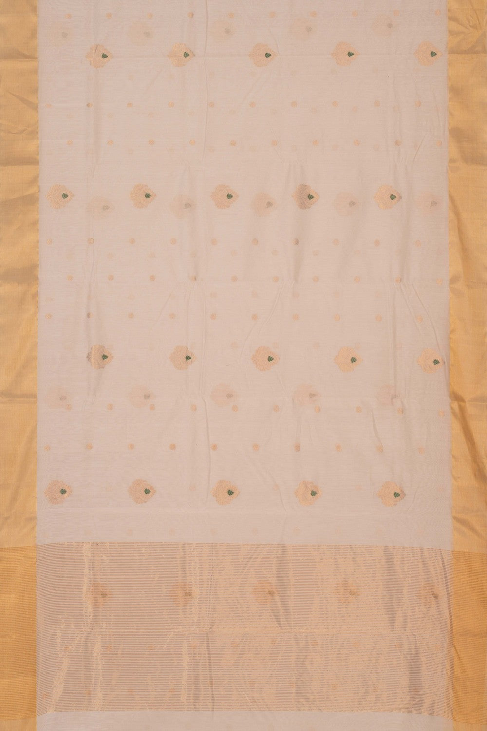 Chanderi Cotton Silk Off-White Saree