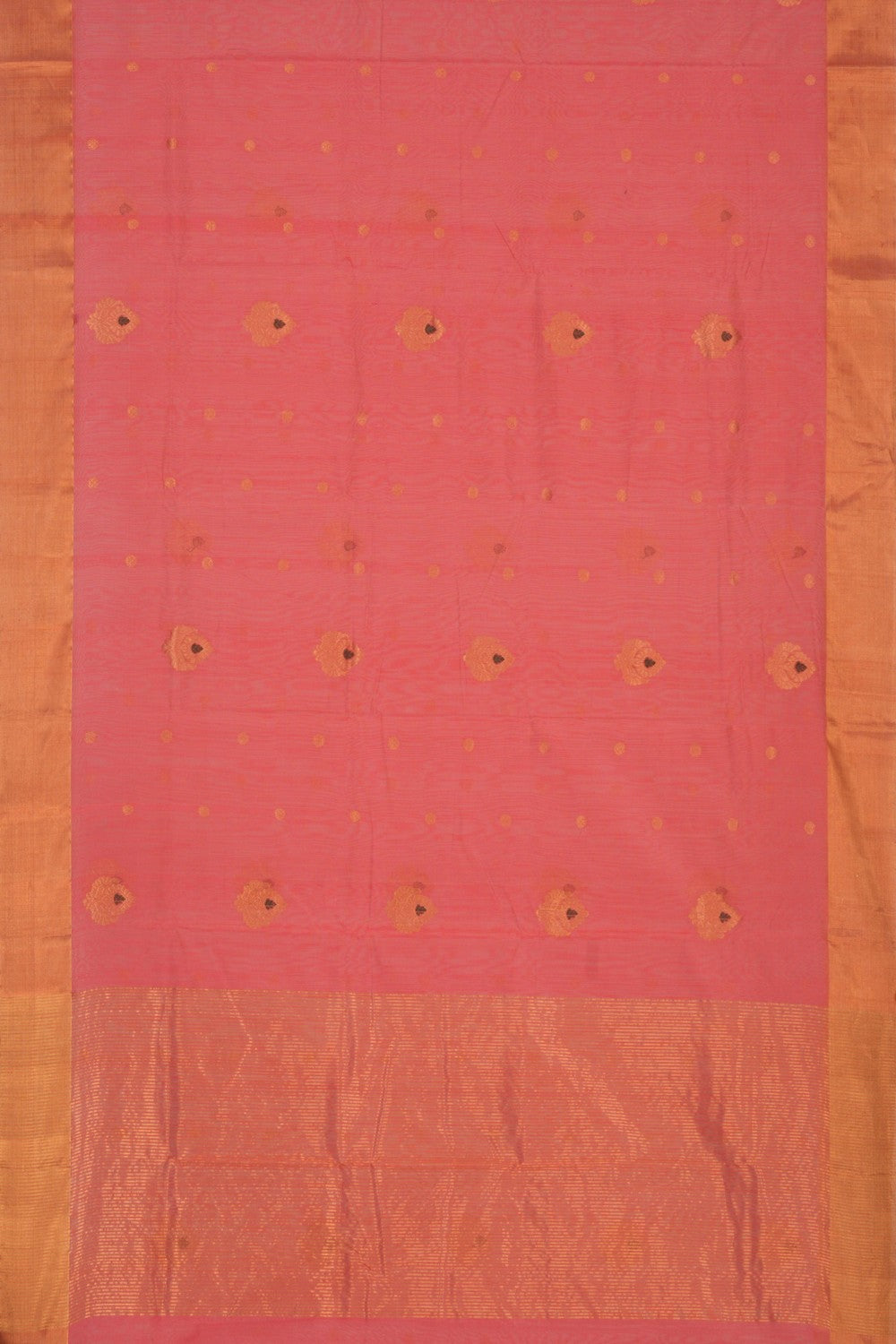 Chanderi Cotton Silk Pink Saree