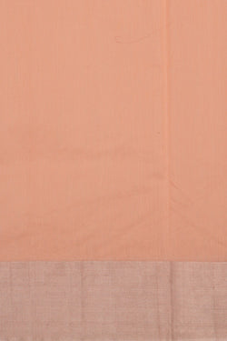 Image of Chanderi Cotton Silk Pastel Peach Saree