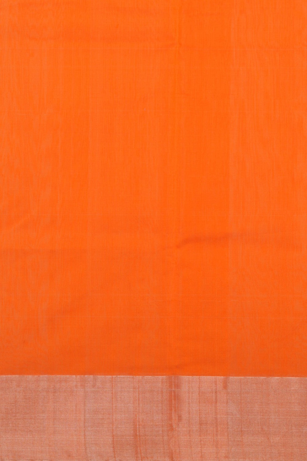 Chanderi Cotton Silk Orange Saree