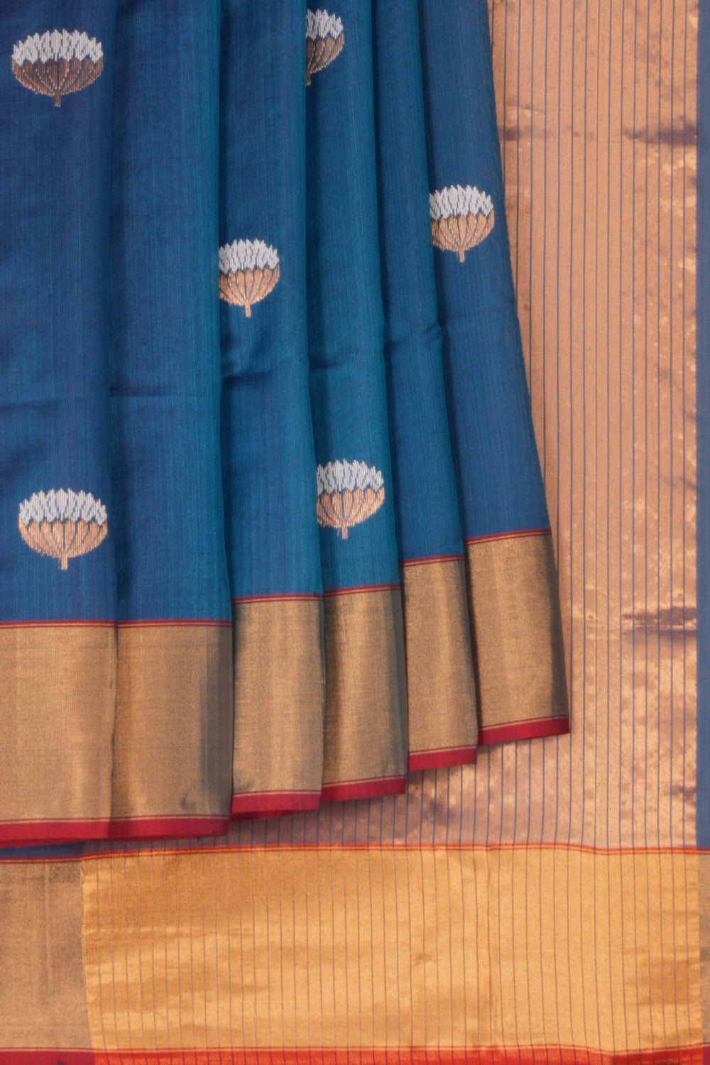 Chanderi Cotton Silk Blue Saree