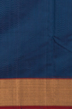 Image of Chanderi Cotton Silk Blue Saree