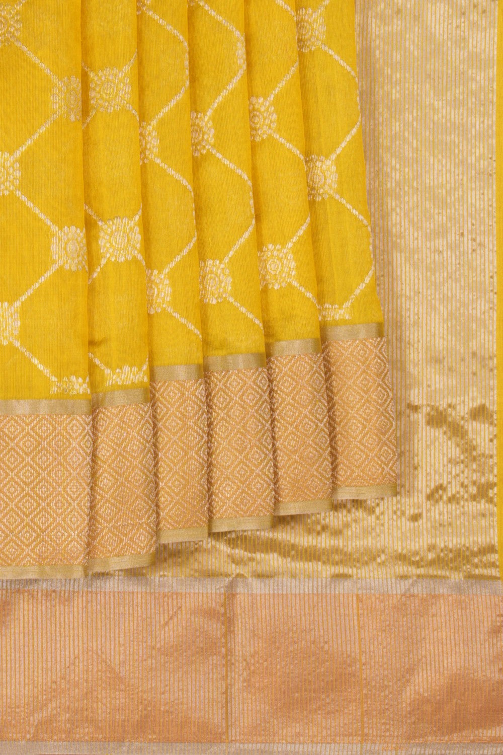 Chanderi Spring Yellow Saree