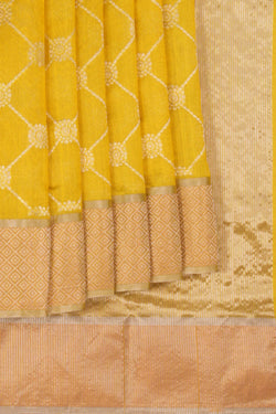 Image of Chanderi Spring Yellow Saree